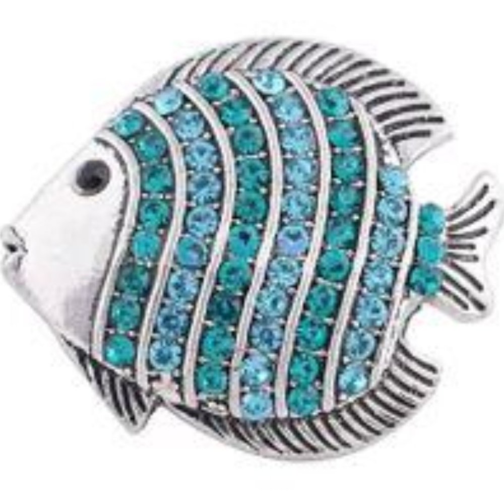 Blue Fish Snap for Snap Jewelry